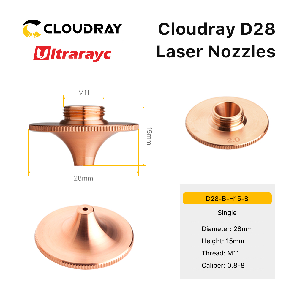 Metal Laser Cutter Head - 1/10/50 adet lazer nozulları tek çift