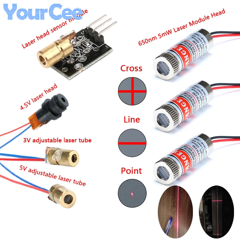 Industrial Laser Diode - 2 adet 650nm 5 mW Kırmızı