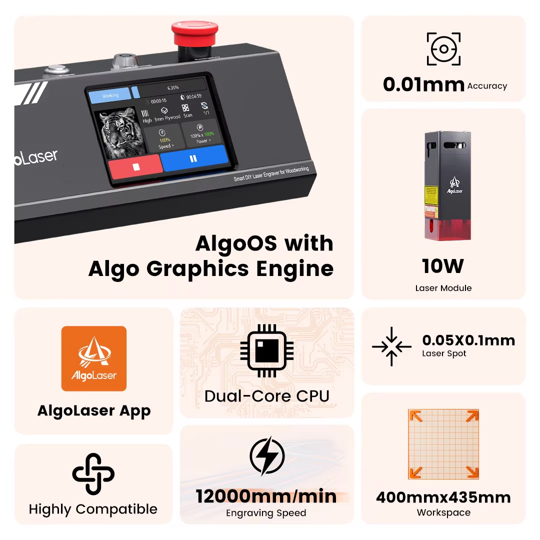 Algolaser DIY Masa Tipi 40*43c - Industrial Laser Cutter incelemesi ve fiyatı