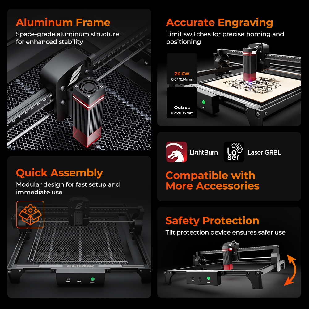 ELIDOR Z6 6W Lazer Gravür ve K - Industrial Laser Diode incelemesi ve fiyatı